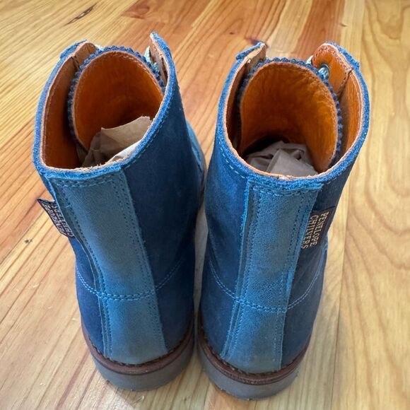 PENELOPE CHILVERS Blue Brogue Ankle Boots Leather Women’s SIZE 37.5 / US 7 - Picture 7 of 14